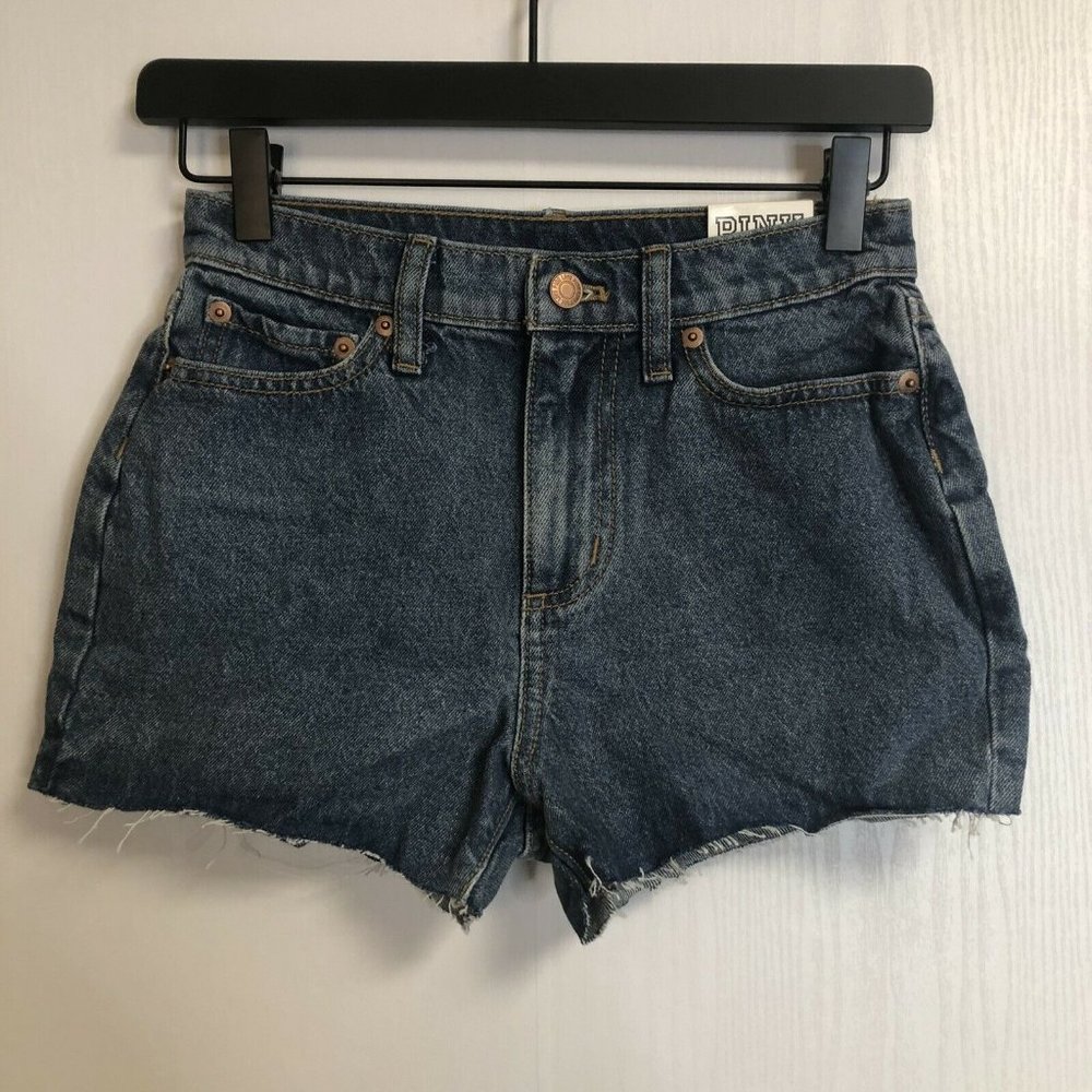 Victoria Secret Pink Denim Shorts High Waist XS